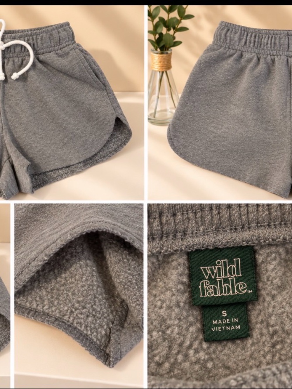 wild fable Gray Elastic Drawstring Athletic Shorts - Picture 2 of 2